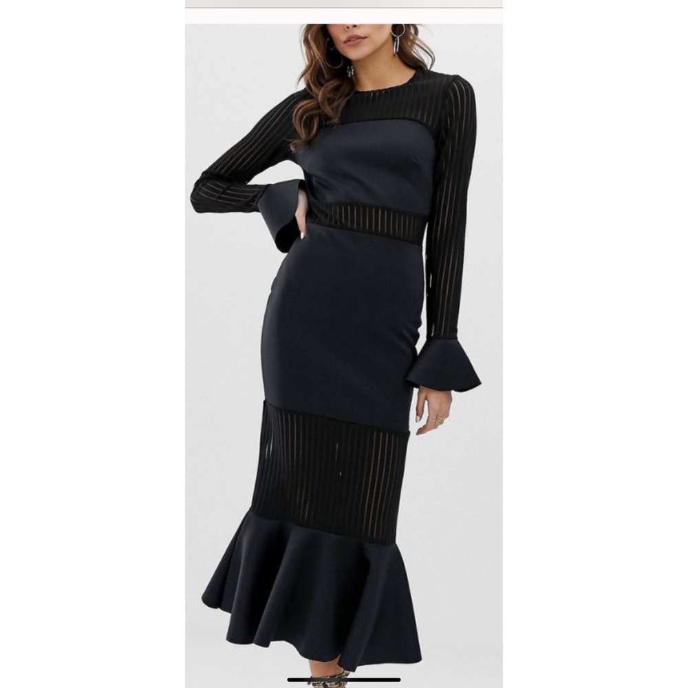 ASOS Black dress, homecoming dress, prom dress, special occasion body con dress